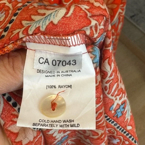 Anthropology Abel The Label Elegant Floral V-Neck Asymmetrical Dress S - Picture 9 of 10